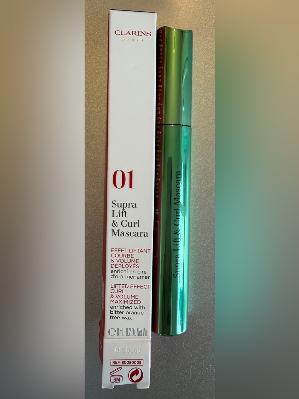 NIB Clarins Supra Lift & Curl Mascara 01 Intense Black. Retail $44. Full size.